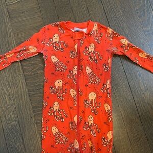 Hanna Andersson Red Baby Onesie with Octopus Design